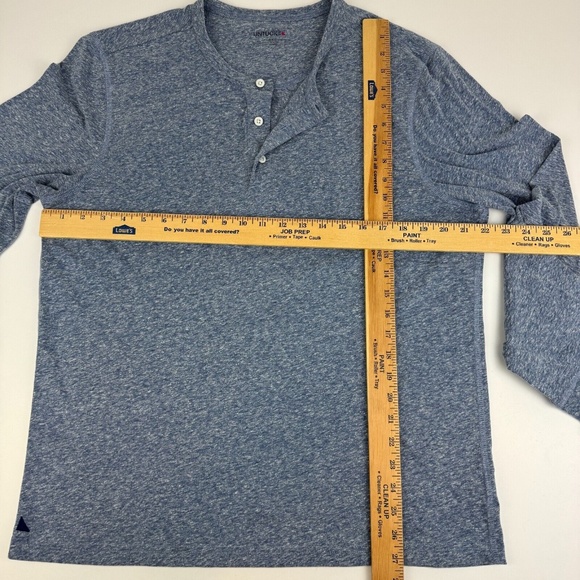 UNTUCKit Mens Size XL Long Sleeve Henley Shirt Blue Cotton Blend - Picture 3 of 5